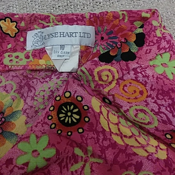 EUC Flowy Abstract Floral Skirt - Picture 3 of 5